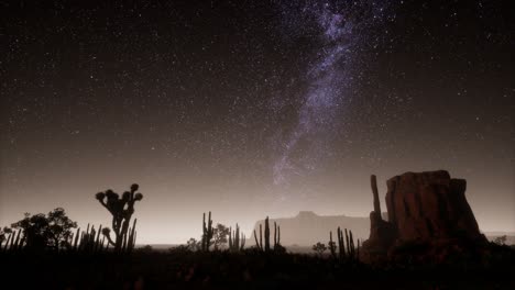 Hyperlapse-In-Der-Wüste-Des-Death-Valley-Nationalparks-Im-Mondlicht-Unter-Galaxiensternen